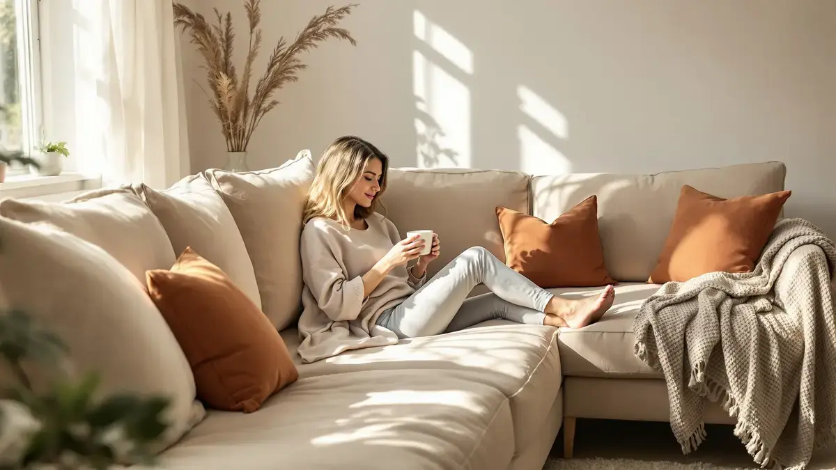 Decoratiespecialisten zijn het eens: geen bankhoezen gebruiken is essentieel en bevordert de harmonie in huis