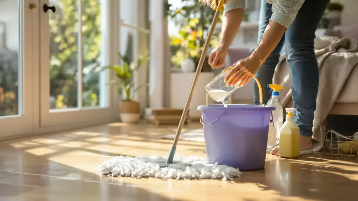 Voeg dit ingrediënt toe aan uw schoonmaakwater om uw vloeren langer schoon te houden
